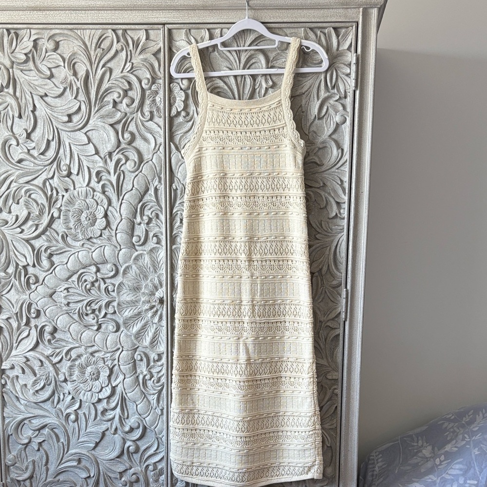 Sezane Leyla Dress Cream - Size XS